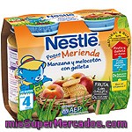 Pequemerienda De Manzana-melocotón-galleta Nestlé, Pack 2x200 G