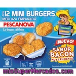 Pescanova Mini Burguers De Merluza Empanada Sabor Bacon 12 Unidades Aprox Bolsa 360 G