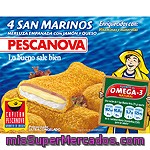 Pescanova San Marinos Merluza Empanada Con Jamón Y Queso 4 Unidades Estuche 300 G