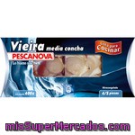 Pescanova Vieira Media Concha Estuche 400 G Neto Escurrido