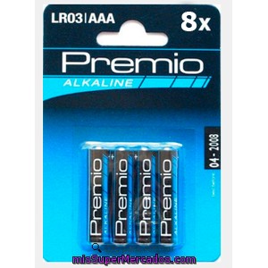 Pila Super Alcalina Aaa Lr03, Premio, Paquete 8 U