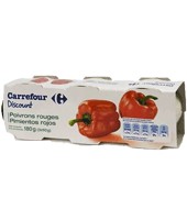 Pimiento Morrón Carrefour Discount Pack 3x60 G.