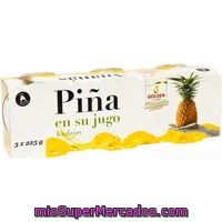 Piña En Su Jugo Golden, Pack 3x140 G