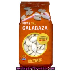 Pipas Calabaza, Hacendado, Paquete 125 G