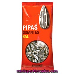 Pipas Gigantes Con Sal, Hacendado, Paquete 200 G