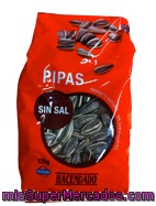 Pipas Tostadas Sin Sal, Hacendado, Paquete 125 G