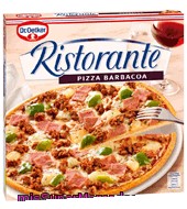 Pizza Barbacoa, Con Carne De Ternera, Jamón Cocido, Queso Mozzarella, Queso Edam Y Salsa Barbacoa Ristorante 350 Gramos