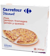 Pizza De Jamón Y Queso Carrefour Discount 400 G.