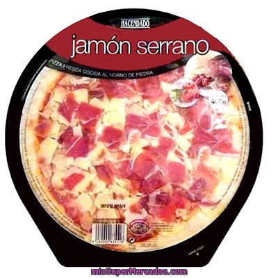 Pizza Fresca Jamon Serrano, Hacendado, U 400 G