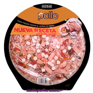 Pizza Fresca Pollo (pollo Asado, Cebolla, Pimientos Asados), Hacendado, U 430 G