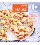 Pizza Hawaiana Masa Fina Carrefour 340 G.