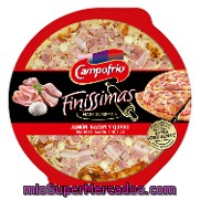 Pizza Jamón, Queso Y Bacón Masa Extra Crujiente Campofrío - Finissimas 335 G.