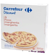 Pizza Margarita Carrefour Pack 3x300 G.