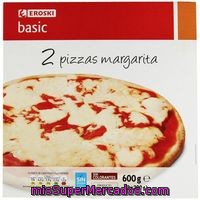 Pizza Margarita Eroski Basic, Caja 2x300 G