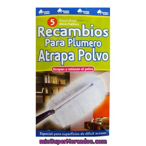 Plumero Atrapapolvo Recambio, Bosque Verde, Caja 5 U