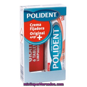 Polident Crema Fijadora + 6 Tabletas Limpiadoras Gratis Pack 1 Ud