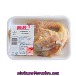 Pollo Carcasas Espinazos Fresco, Sada, Bandeja 1500 G Aprox(peso Aproximado De La Unidad 1500 Gr)