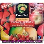 Pombel Compota De Manzana, Fresa Y Plátano Sin Azúcar Añadido 4x100g