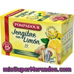 Pompadour Infusión De Jengibre Al 51% Con Limón En Bolsitas Individuales Estuche 20 Unidades