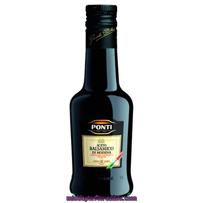 Ponti Vinagre Balsámico De Módena Botella 250 Ml