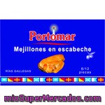 Portomar Mejillones En Escabeche De Las Rías Gallegas 8-12 Pieza Serie Náutica Lata 68 G Neto Escurrido