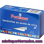 Portomar Serie Nautica Sardinillas De Las Rías Gallegas En Aceite De Oliva 10-14 Piezas Lata 81 G Neto Escurrido