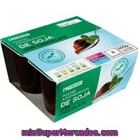 Postre De Soja-chocolate Eroski, Pack 4x100 G