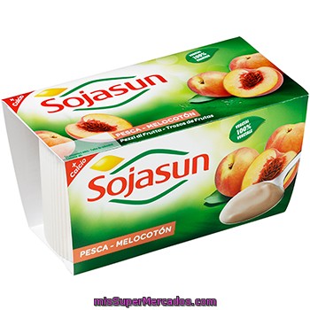 Postre De Soja Melocotón Sojasun, Pack 2x100 G