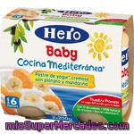 Postre De Yogur Cremoso Con Plátano Y Mandarina A Partir De Los 6 Meses Hero Baby 2 Unidades De 190 Gramos