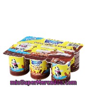 Postre Lácteo Al Cacao Sabor Caramelo Carrefour Kids Pack 6x60 G.