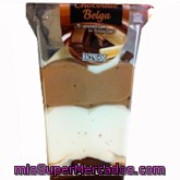 Postre Lacteo Mousse Chocolates Belgas Sundae Con Bizcocho Y Salsa De Chocolate, Hacendado, 1 U - 110 G