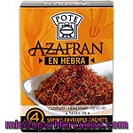 Pote Azafrán Selecto En Hebras 100% Natural Caja 4 Unidades