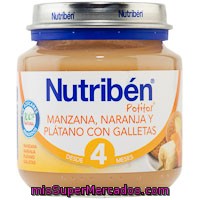 Potito De Manzana-naranja-plát.-galleta Nutriben, Tarrito 130 G