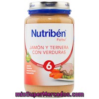 Potito Jamón Ternera Con Verduras Nutribén 250 Gramos