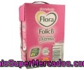 Preparado Lácteo Desnatado Con ácido Fólico Y Vitaminas B6, B12 + Vitaminas A, D, E Folic B De Flora Pack 4 Unidades De 1 Litro