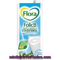 Preparado Lácteo Entera Con ácido Fólico Y Vitaminas B6, B12 + Vitaminas A, D, E Folic B De Flora 4 Unidades De 1 Litro