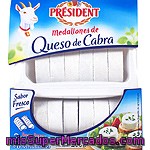 President Queso Fresco De Cabra 12 Medallones Envase 200 G