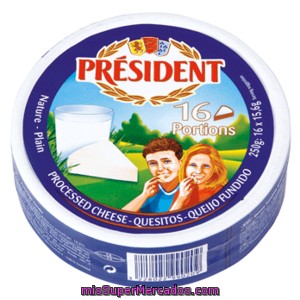 President Queso Fundido 16 Porciones Caja 250 G