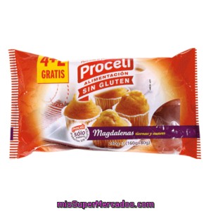 Proceli Muffins Sin Gluten 4 Ud 160 Gr