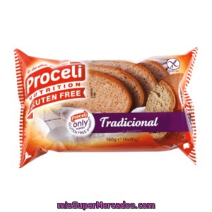 Proceli Pan Tradicional Sin Gluten Envase 160 Gr