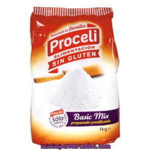 Proceli Preparado Panificable Sin Gluten Basic Mix Bolsa 1 Kg