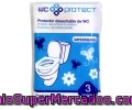 Protector Desechable De Wc Impermeable Wc Protect Paquete De 3 Unidades