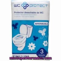 Protector Desechable Wc Impermeable Wc Protect, Paquete 3 Unid.