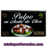 Pulpo Aceite Oliva Conserva, Hacendado, Lata 115 G  Escurrido 75 G