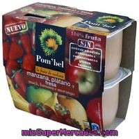 Puré De Manzana-fresa-plátano Pom`bel, Pack 4x100 G