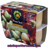 Puré De Manzana-pera Pom`bel, Pack 4x100 G