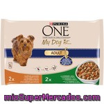 Purina One My Dog Is Adult Alimento Para Perro De Raza Mini Con Pollo Y Verduras Y Con Cordero Y Arroz Pack 4 Bolsa 100 G