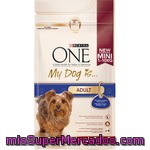 Purina One My Dog Is Adult Mezcla De Croquetas Crujientes Y Bocados Tiernos Rico En Buey Y Arroz Para Perros Mini Bolsa 3 Kg