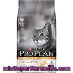 Purina Pro Plan Derma Plus Hairball Control Alimento Para Gato De Piel Sensible Para Un Pelaje Bonito Con Salmón Bolsa 1,5 Kg