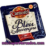 Queso Azul Porcion Bleu D'auvergne (frances), Cantorel, Paquete 250 G.